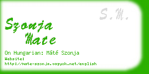 szonja mate business card