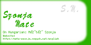 szonja mate business card